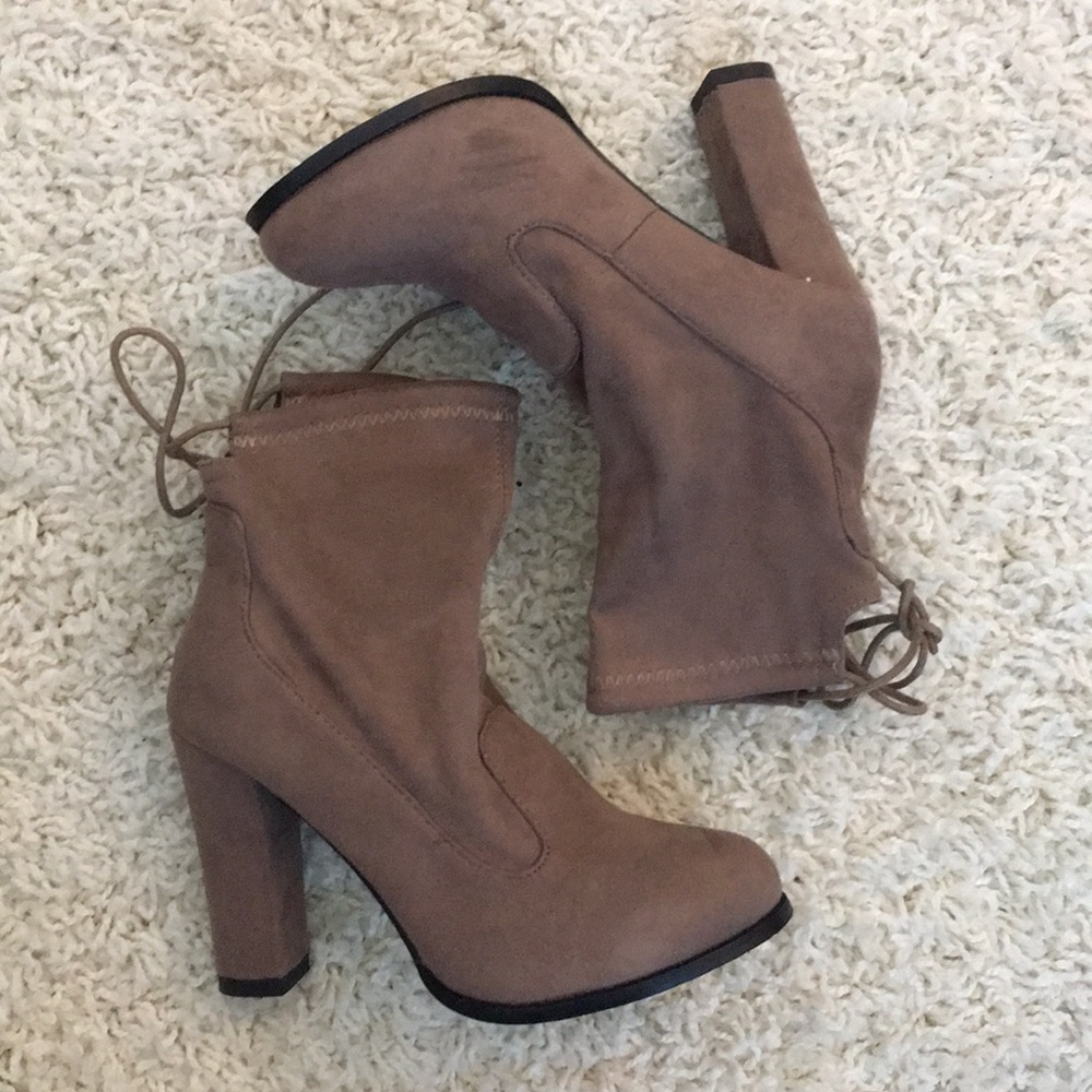 Brown Heeled Booties